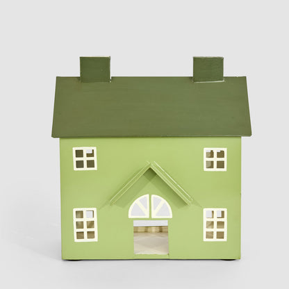 Hand Painted Metal Country House