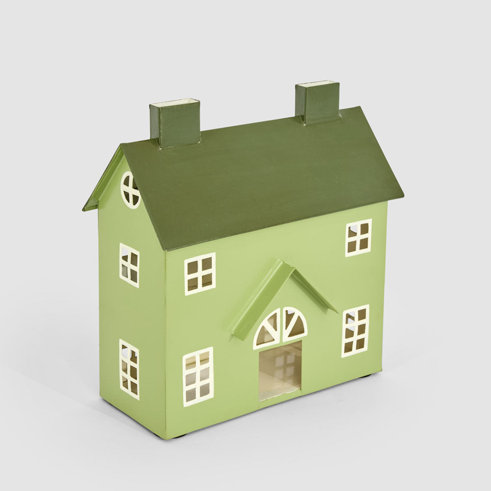 Hand Painted Metal Country House