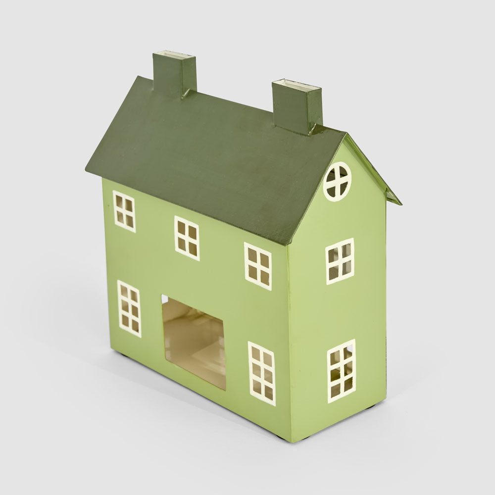 Hand Painted Metal Country House