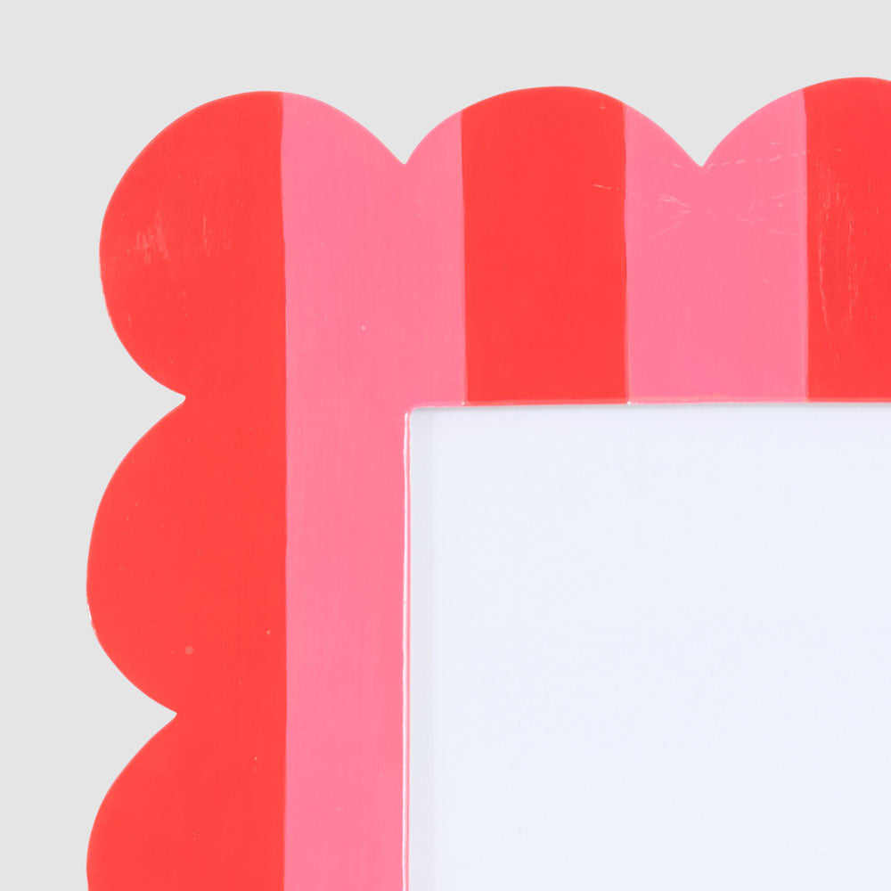 Ciao Bella Scalloped Photo Frame Red & Pink