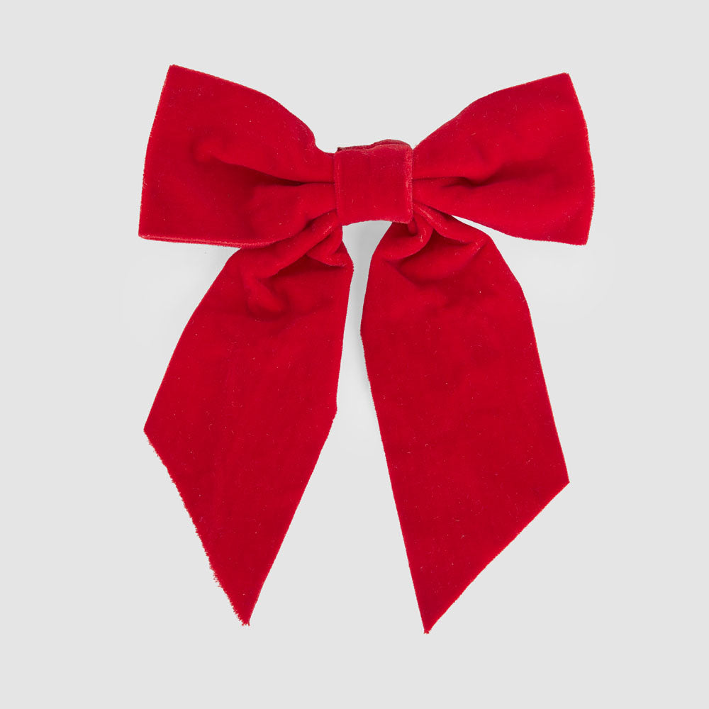 Velvet Clip On Bow Small Red | Vixen & Velvet – Florabelle Living