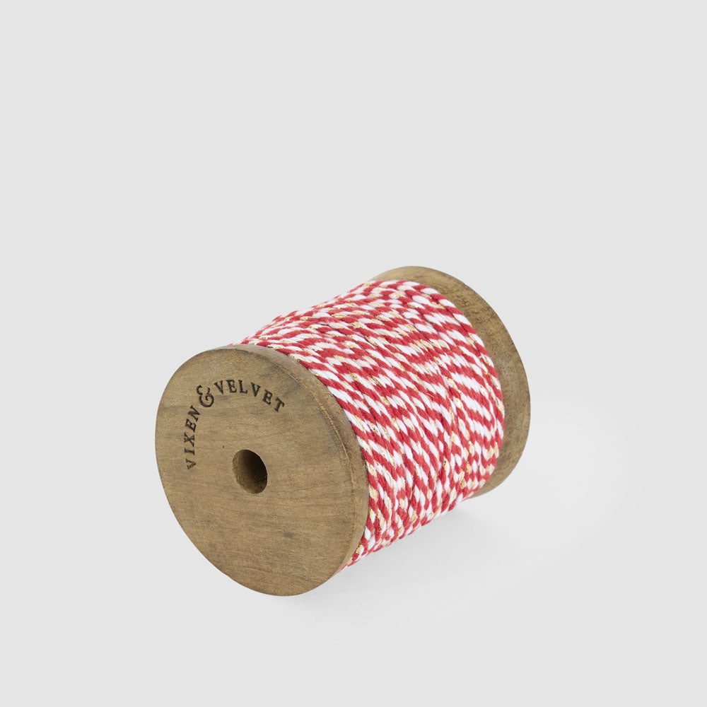Candy Cane Golden Woven String 10m