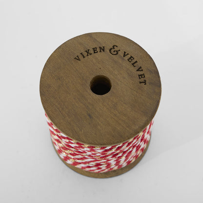 Candy Cane Golden Woven String 10m