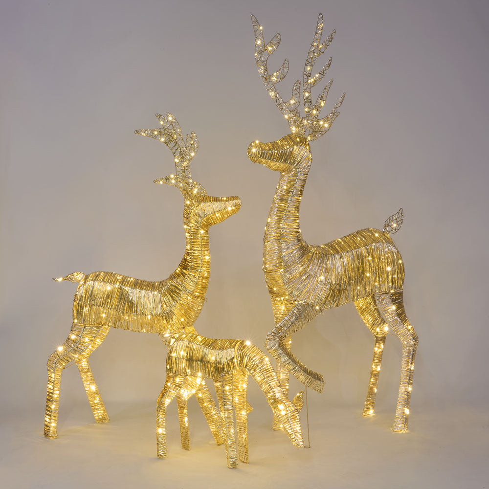 Wrapt Light Up Golden Reindeer Medium