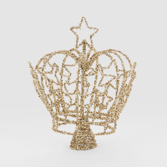 Vintage Tinsel Crown Decoration Large