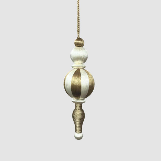 Silk Finial Champagne & Ivory
