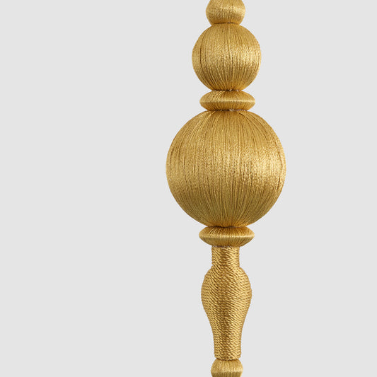 Silk Finial Navy & Champagne