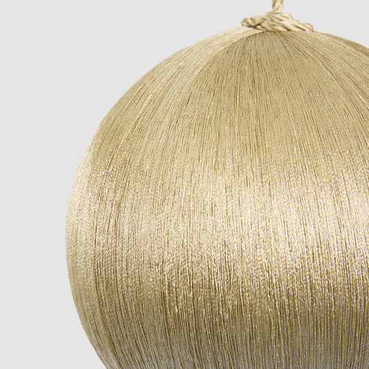 Silk Bauble Large Champagne