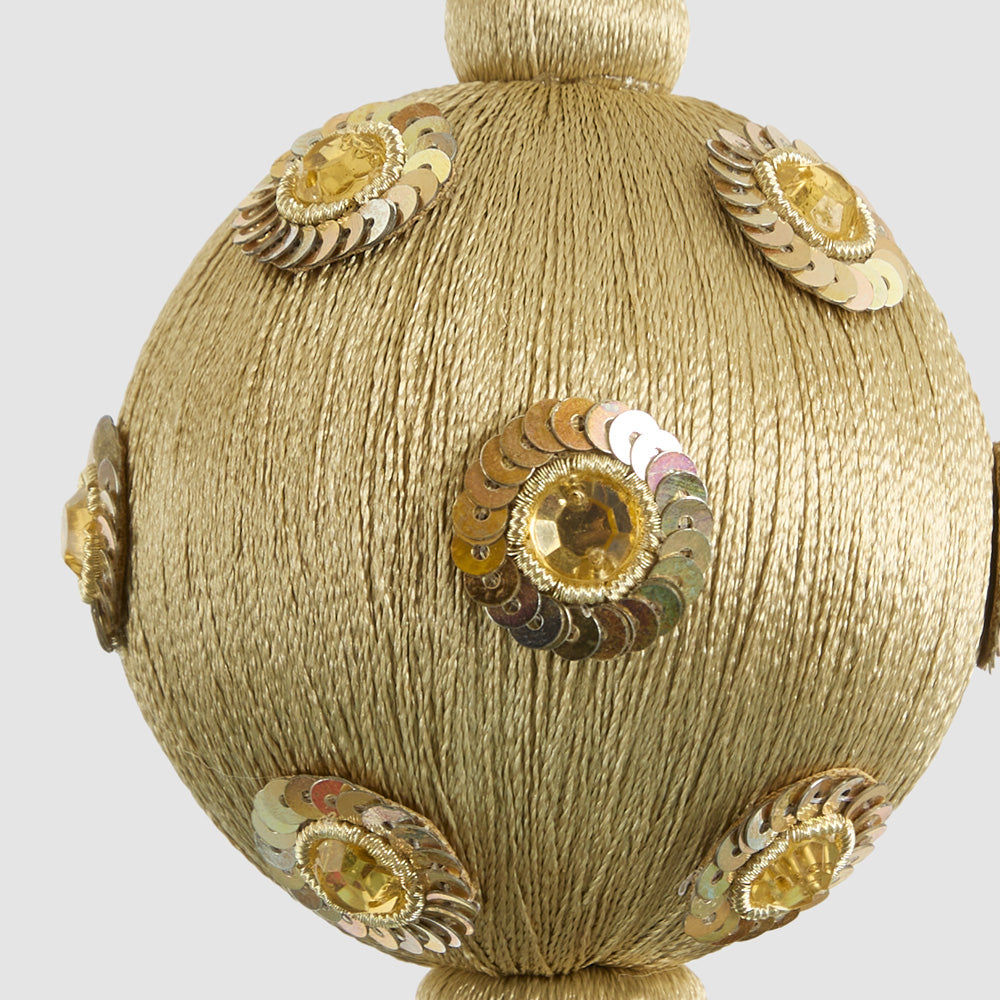 Silk Sequin Bauble Gold