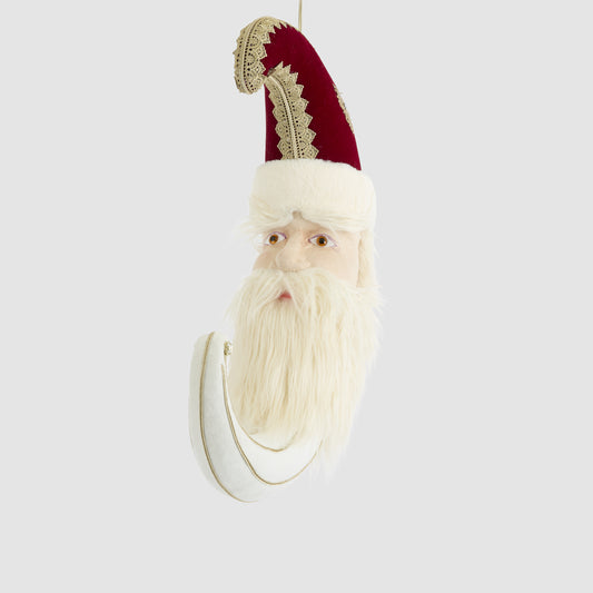 Santa Man in the Moon Decoration