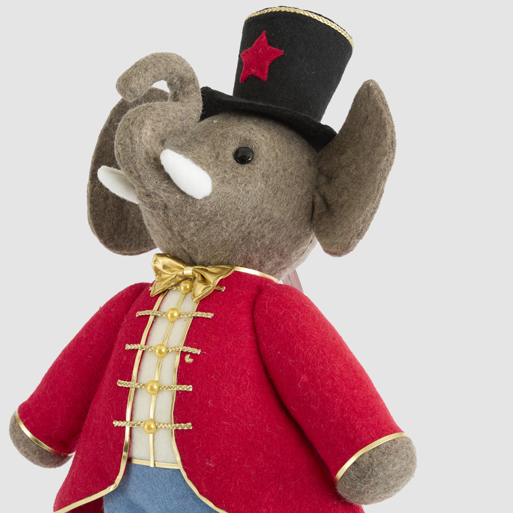 Cirque Elephant Ringmaster Red