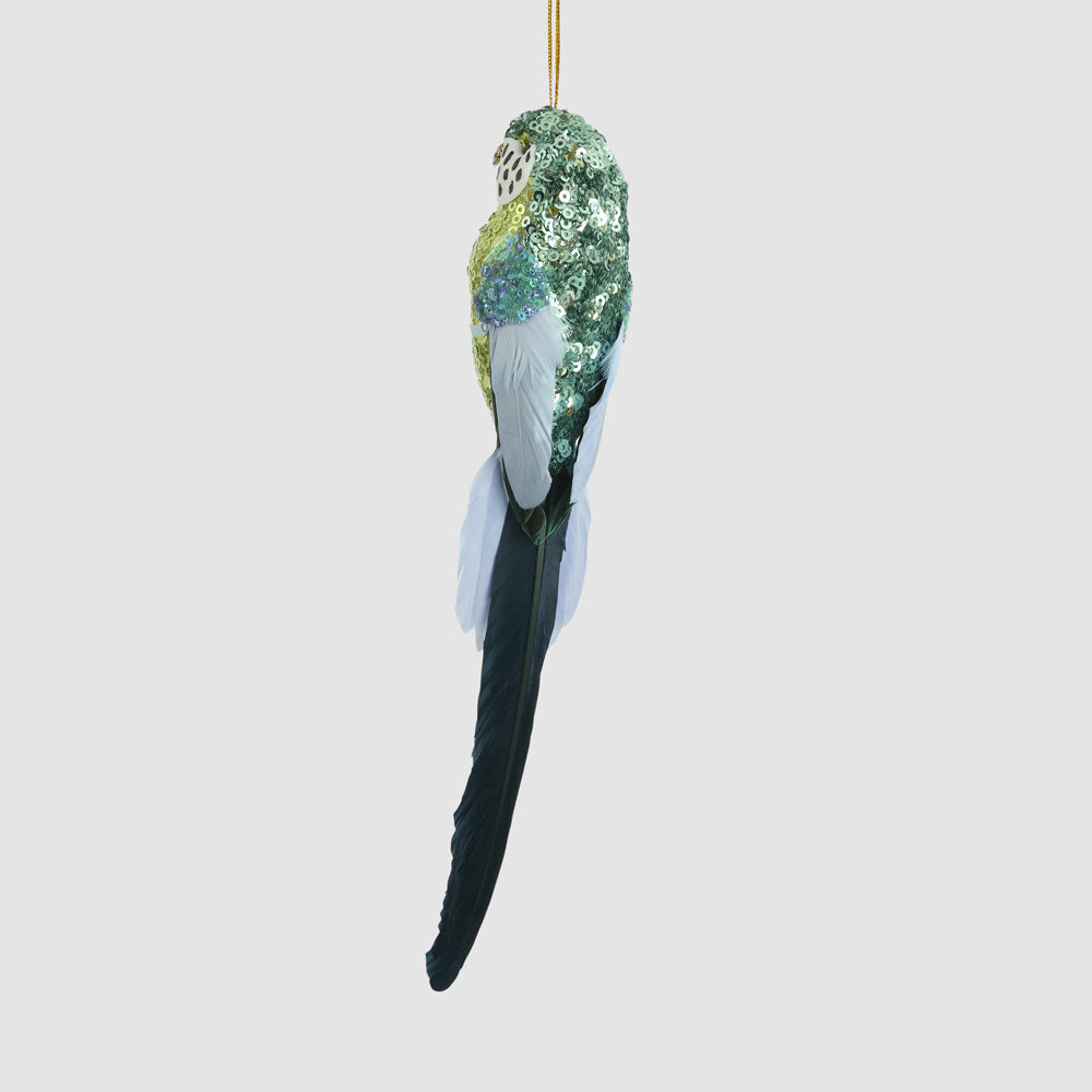 Shixi Sequin Budgie Bird Green