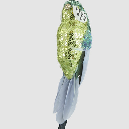 Shixi Sequin Budgie Bird Green