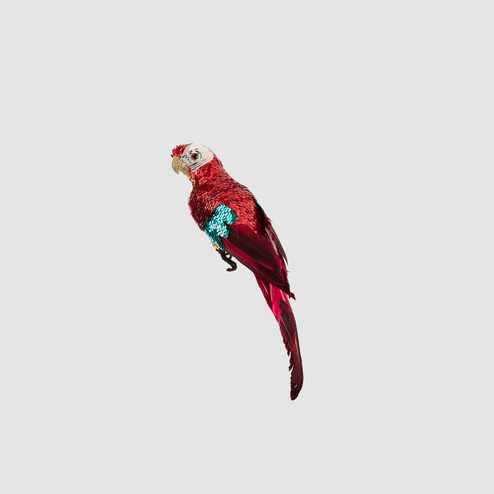 Donatella Sequin Parrot Red