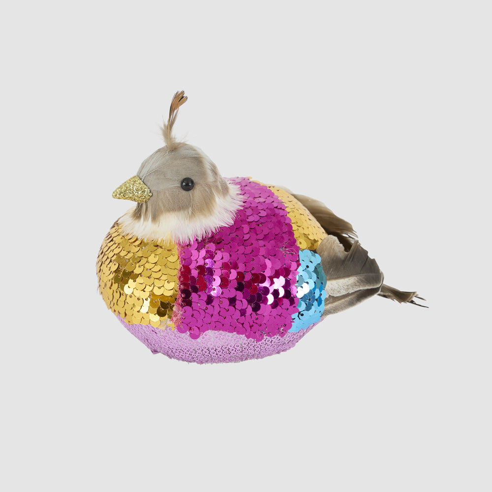 Sequin Quail Gold