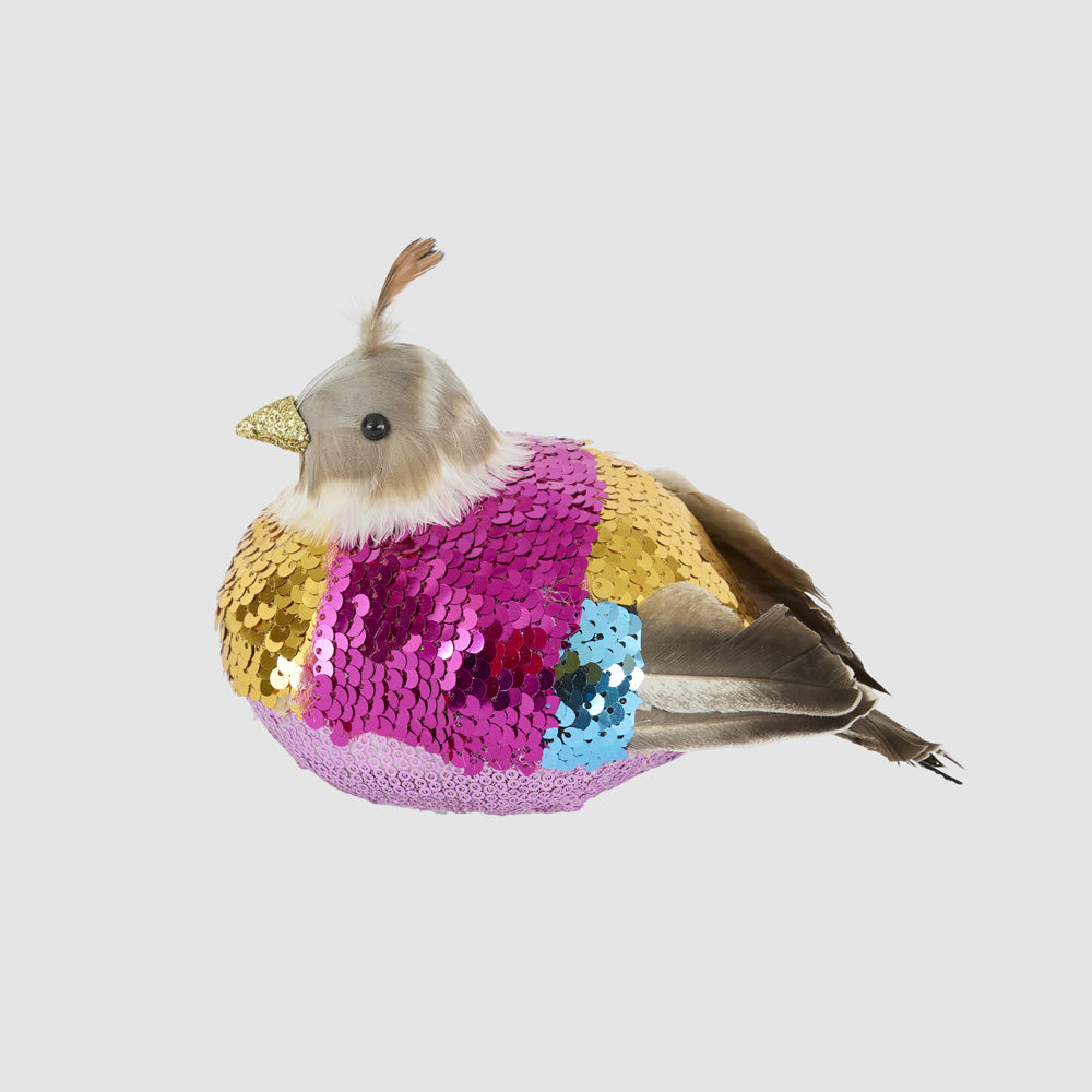 Sequin Quail Gold