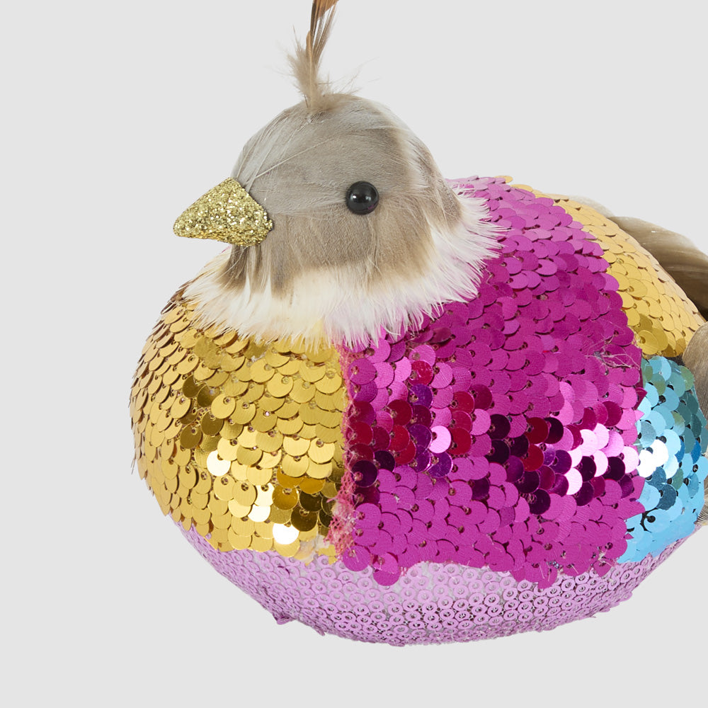Sequin Quail Gold
