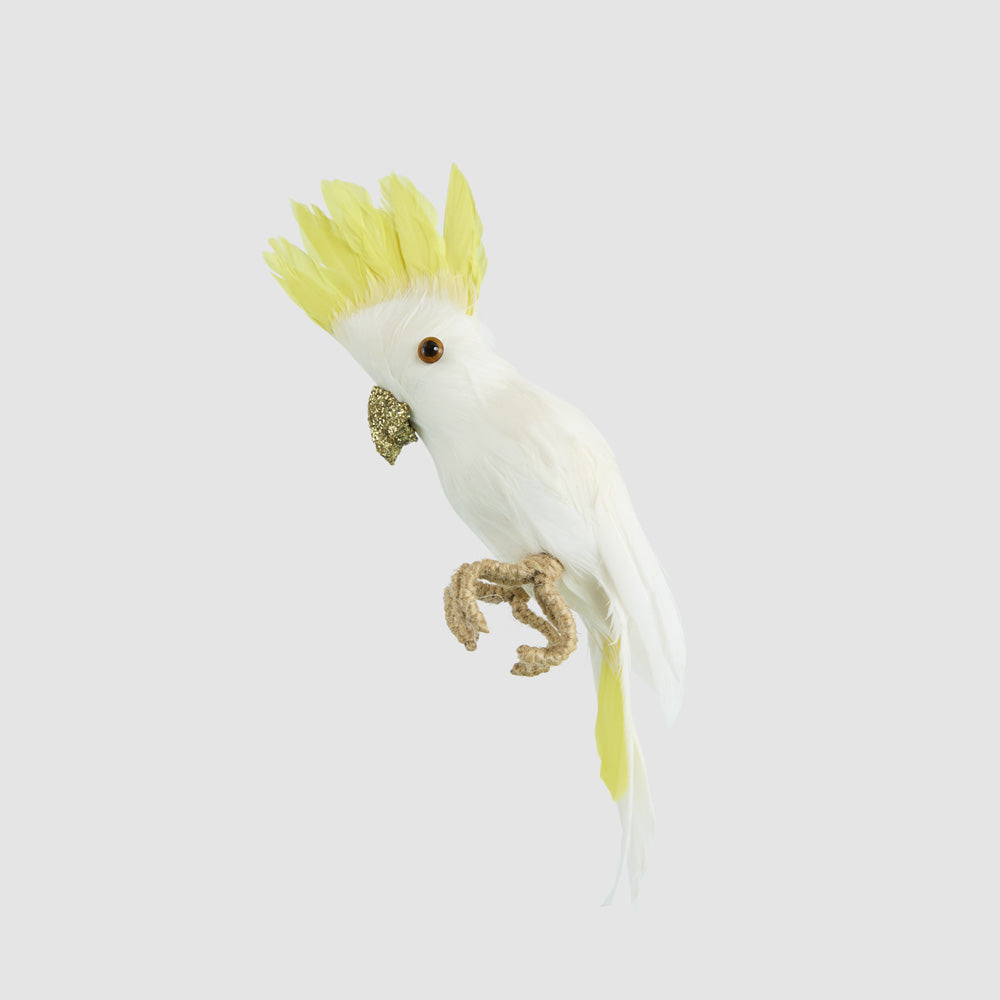 Mini Yellow Crested Cockatoo Hanging Bird