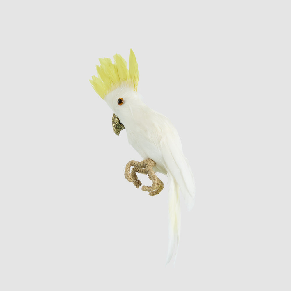 Mini Yellow Crested Cockatoo Hanging Bird