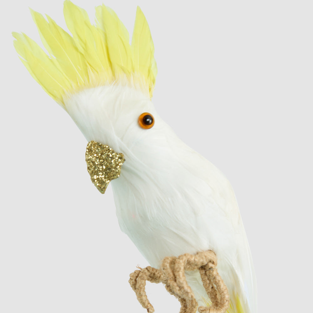 Mini Yellow Crested Cockatoo Hanging Bird