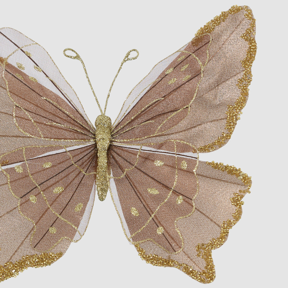 Jasmir Clip on Butterfly Brown