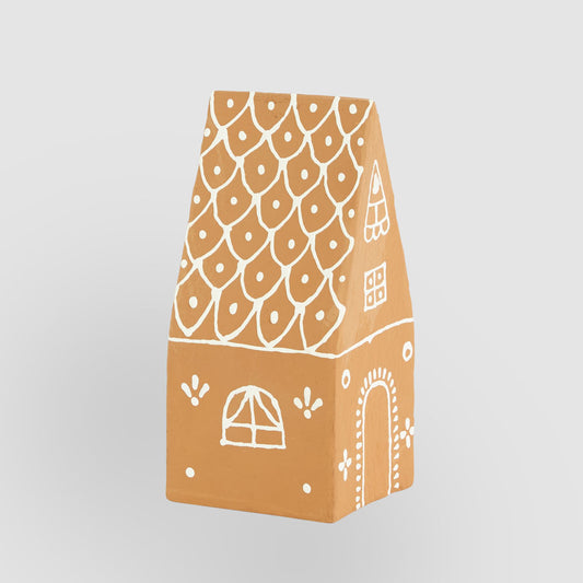 Mache Pitched Gingerbread House