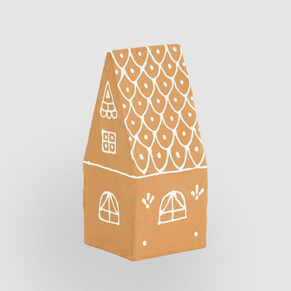 Mache Pitched Gingerbread House