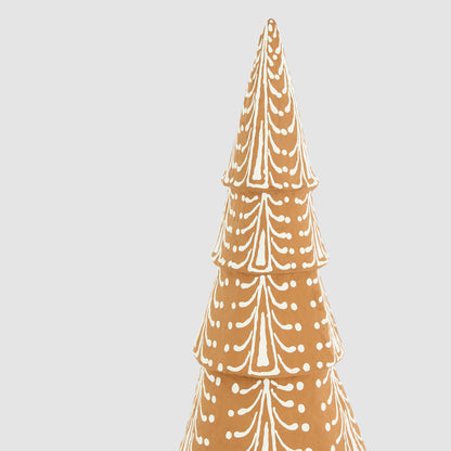 Mache Gingerbread Cone Tree Large