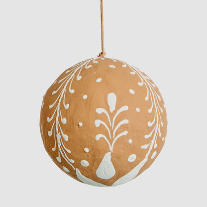 Mache Leafy Gingerbread Bauble