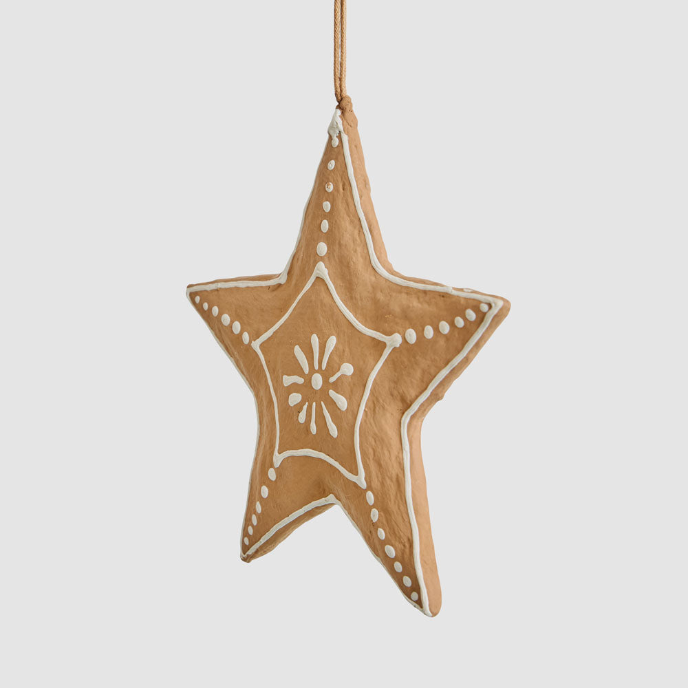 Mache Hanging Gingerbread Star
