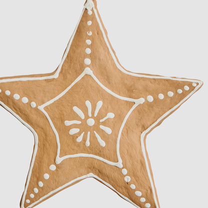 Mache Hanging Gingerbread Star
