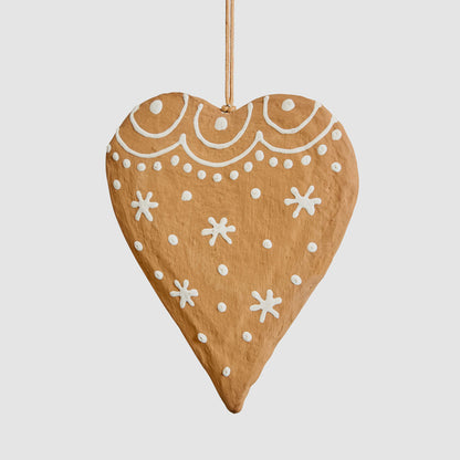 Mache Hanging Gingerbread Heart