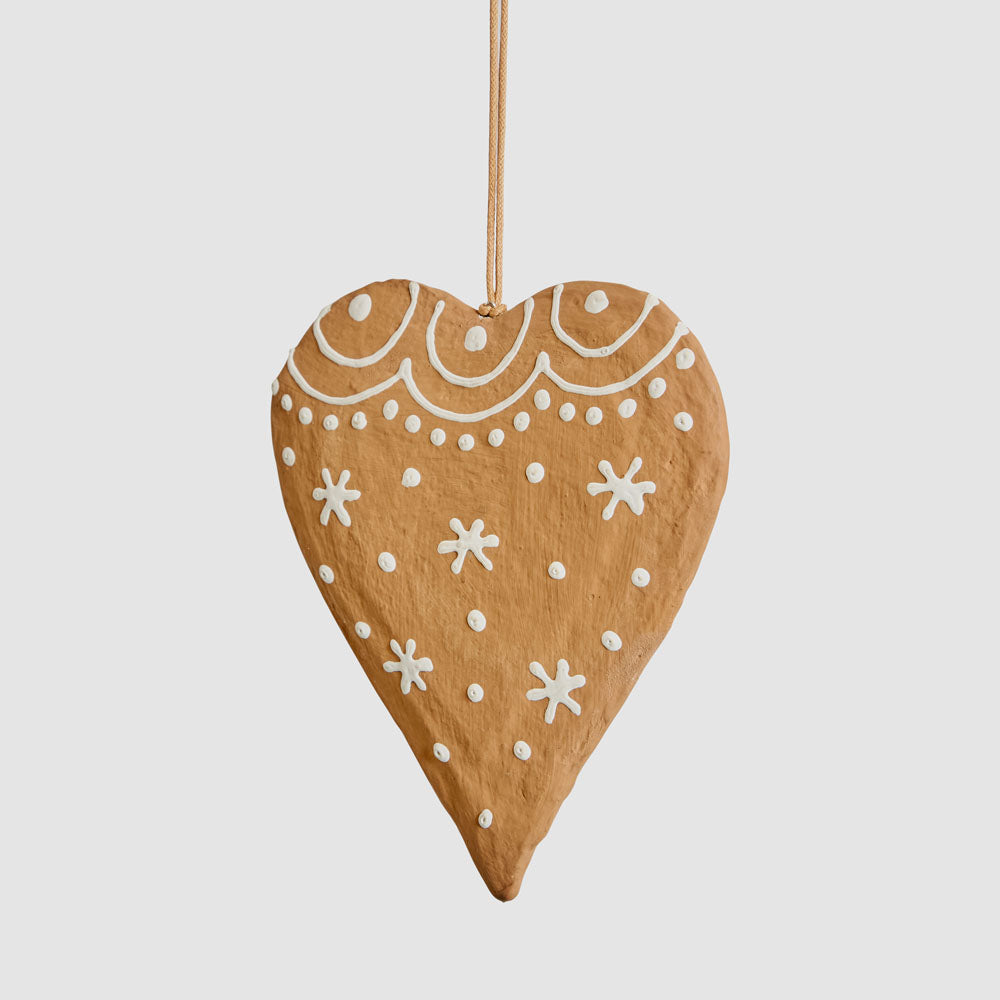 Mache Hanging Gingerbread Heart