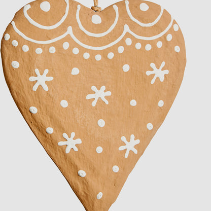 Mache Hanging Gingerbread Heart