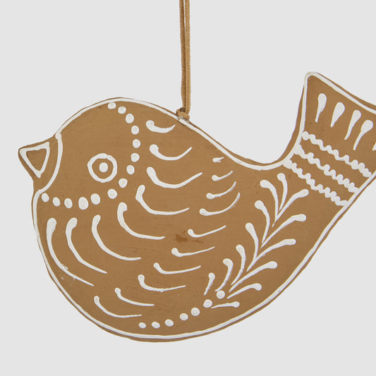 Mache Hanging Gingerbread Bird