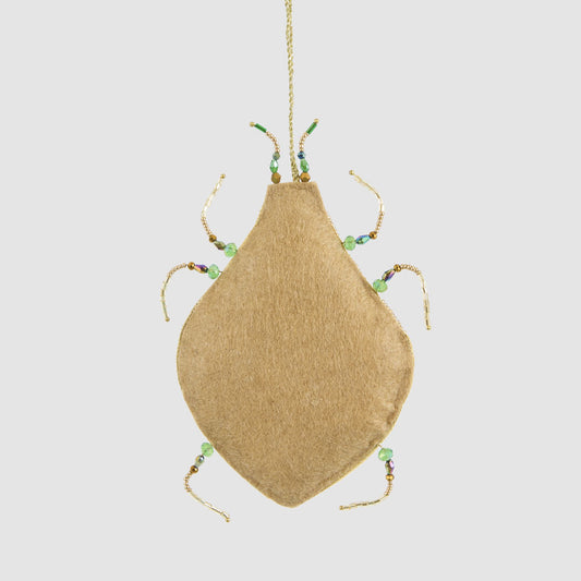 Maharajah Beaded Beetle Decoration Gold