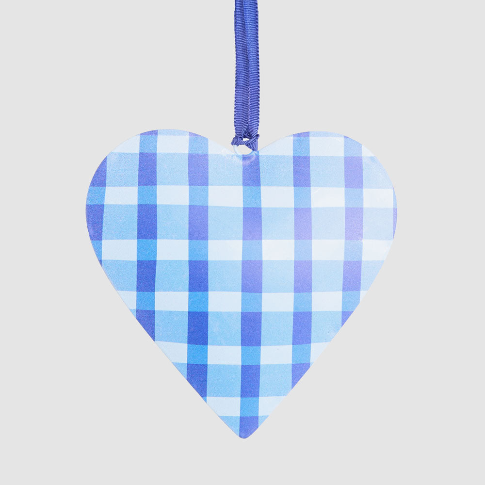 Joy Hand Painted Heart Tree Decoration Blues – Florabelle Living