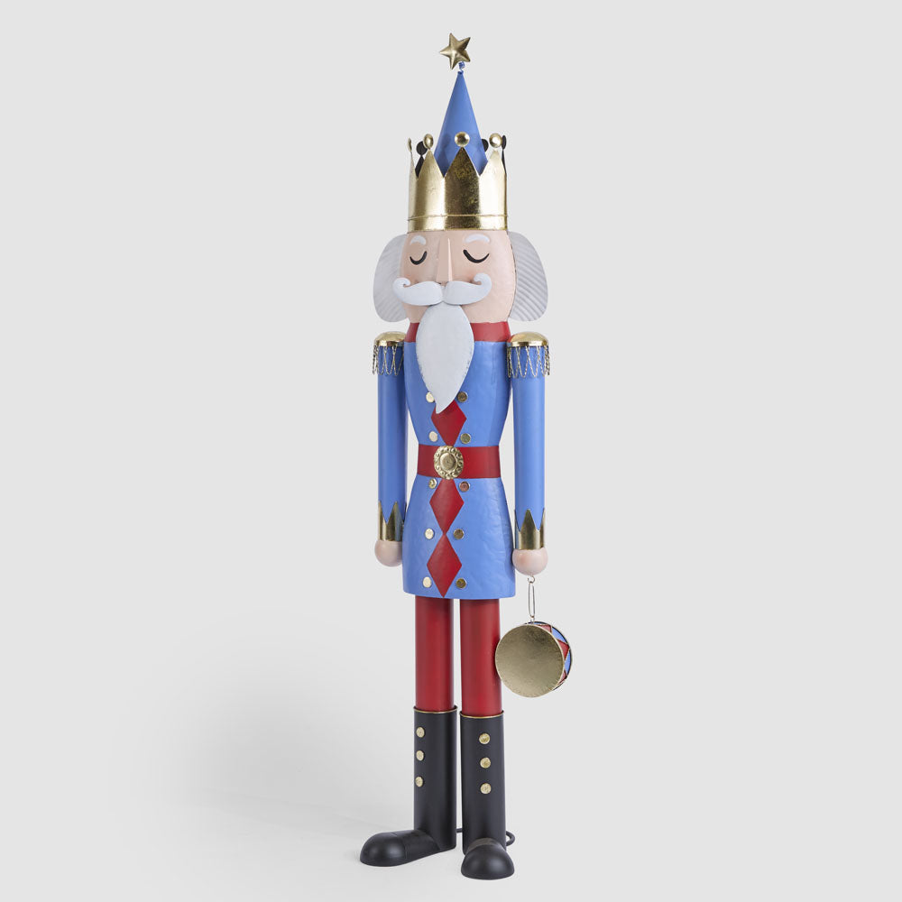 Antique Nutcracker w. Drum Blue & Red