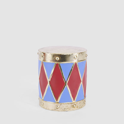 Antique Golden Drums Red & Blue Set of 3