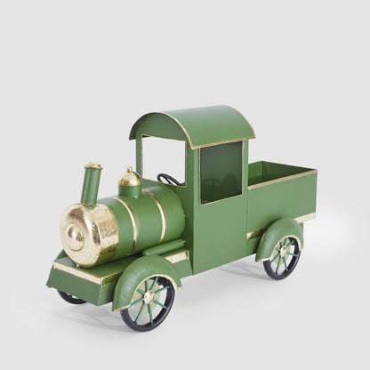 Vintage Noel Metal Truck Green