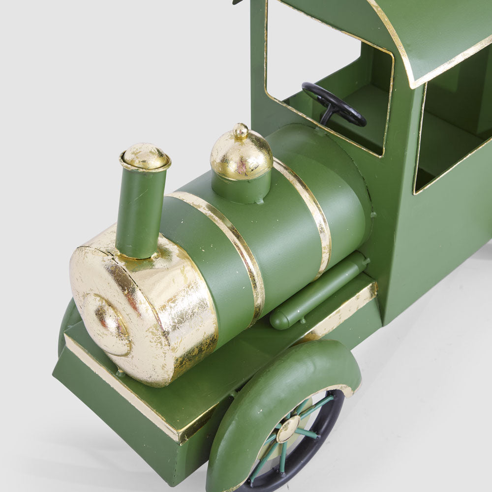 Vintage Noel Metal Truck Green