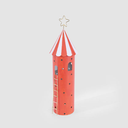 Carnival Tent with LED Light Red Tall