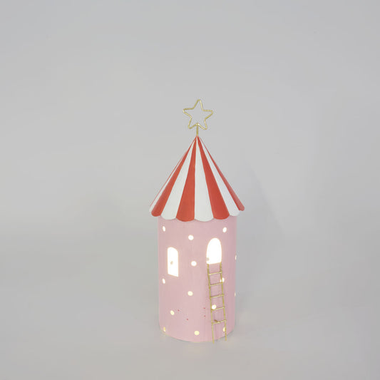 Carnival Tent Tall with LED Pink Small