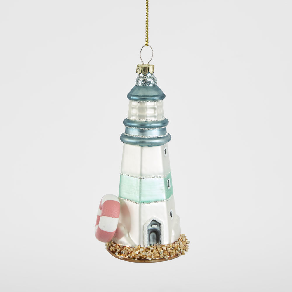 Atlantic Stripe Lighthouse Decoration