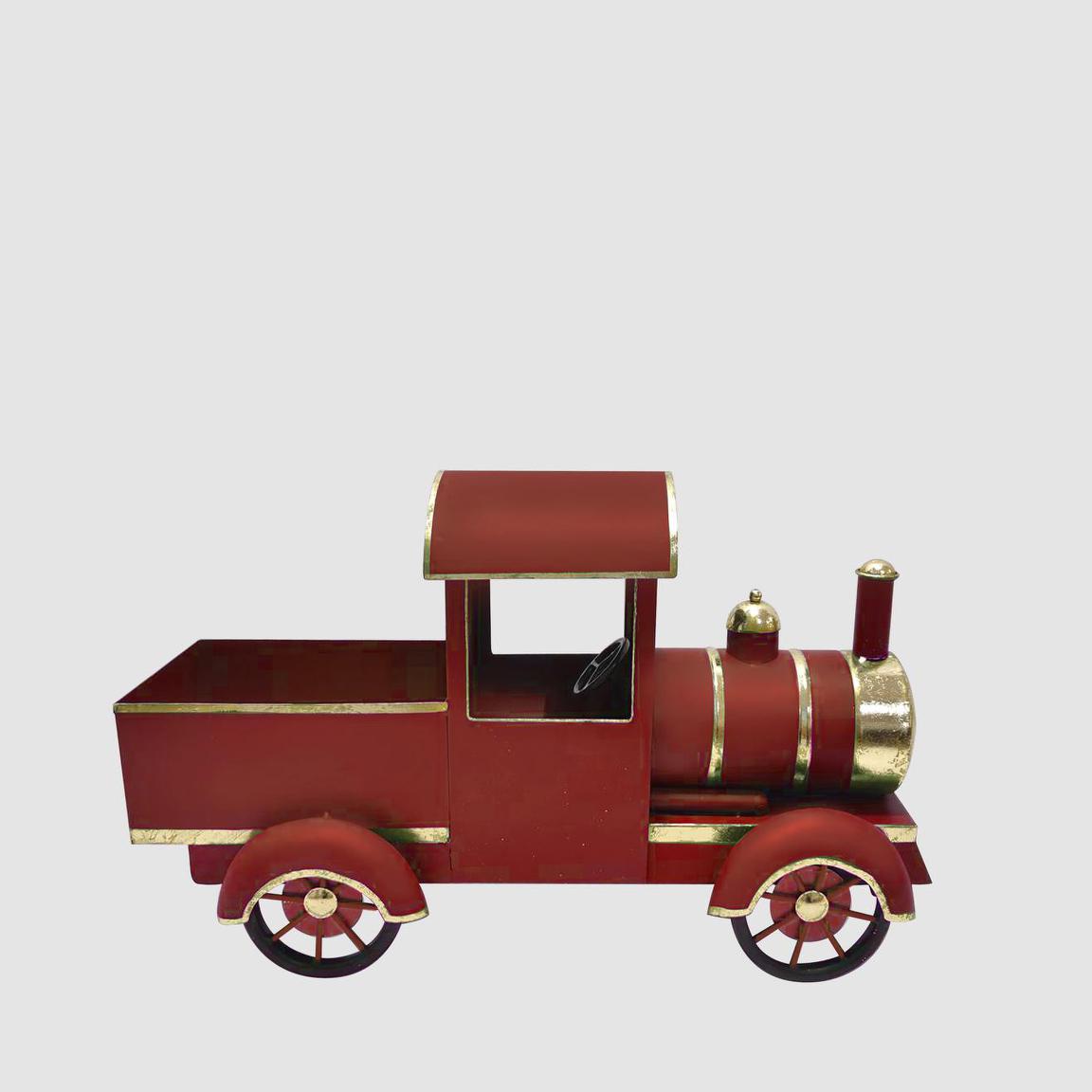 Vintage Noel Metal Truck Red