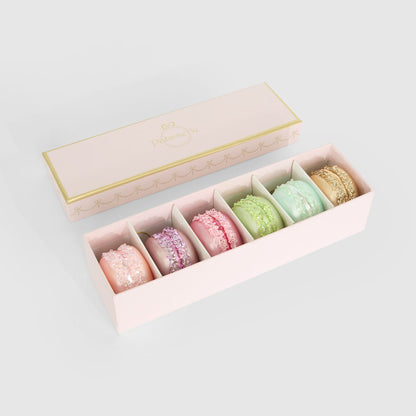 Patisserie Macaroon Decorations Box of 6 French Pink