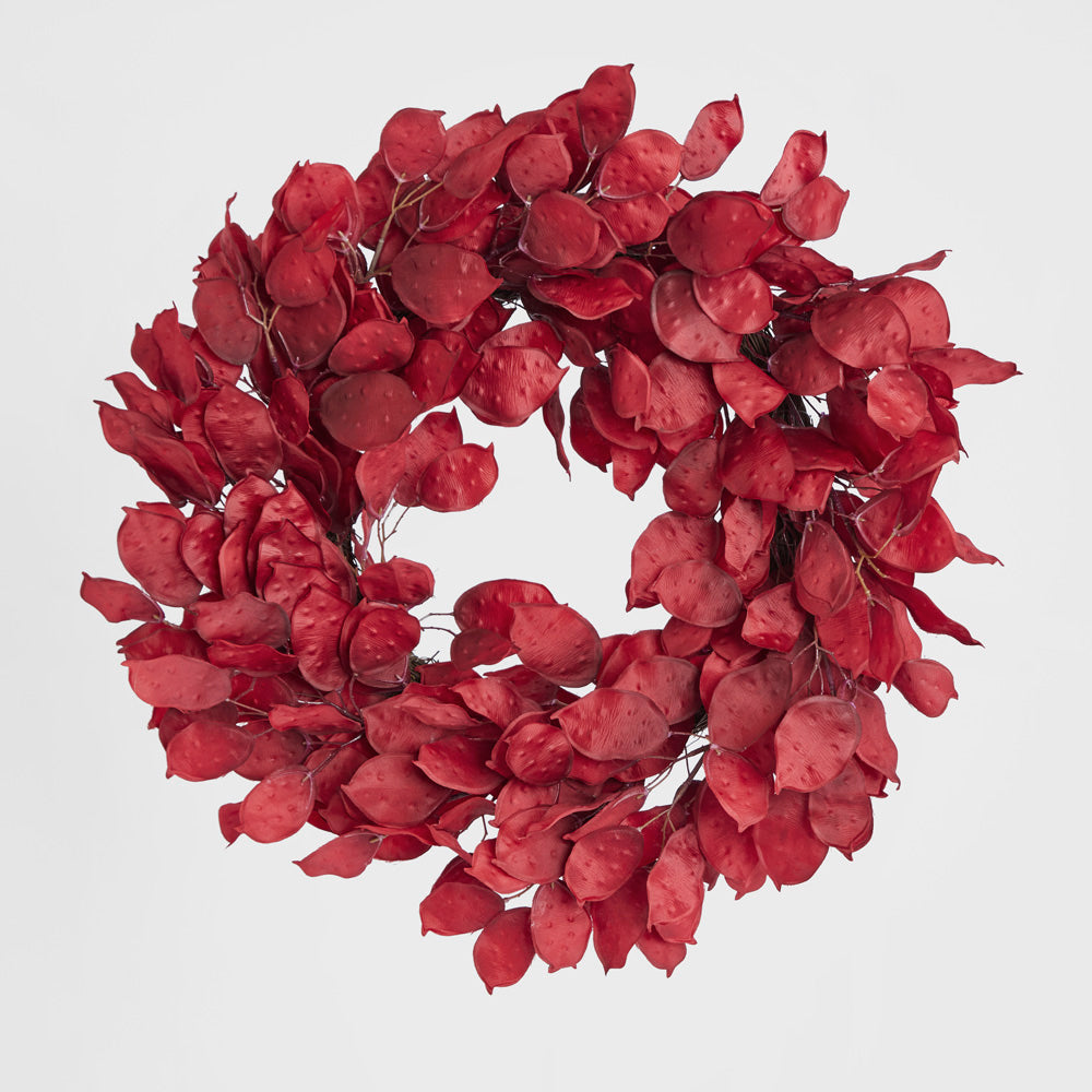 Luxe Rouge Eucalyptus Wreath 60cm