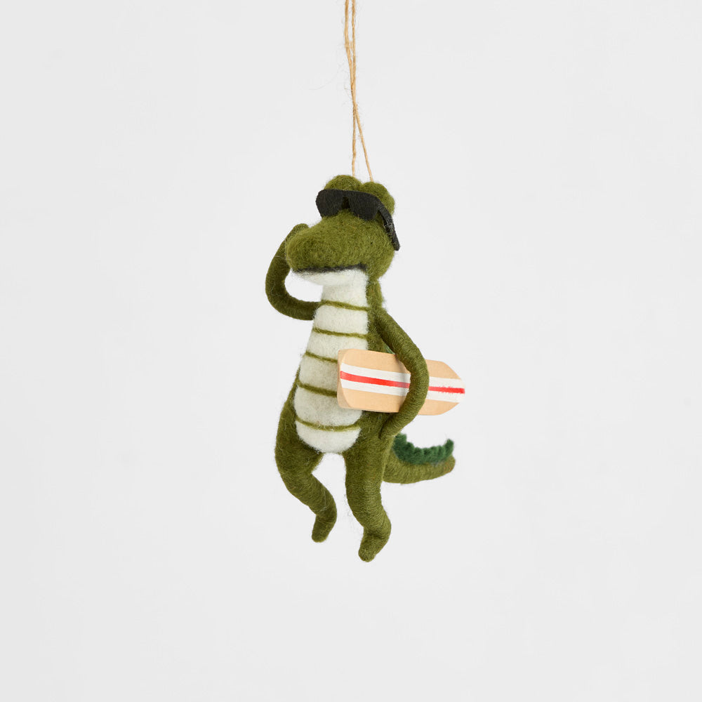 Regi Surfer Crocodile Hanging Decoration