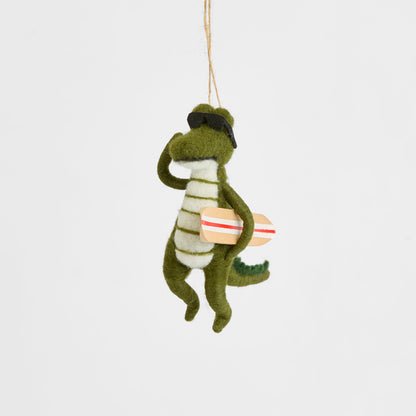 Regi Surfer Crocodile Hanging Decoration