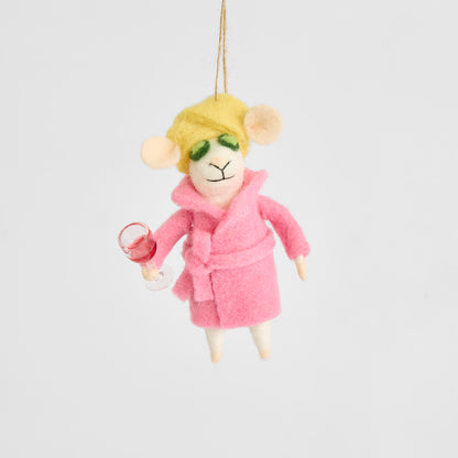 Priscilla Pampered Mouse Hanging Decoration